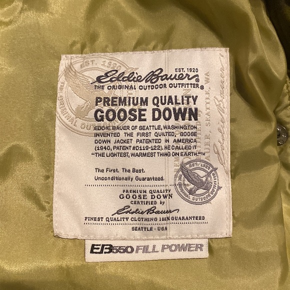 Olive Color Premium Quality Goose Down Vest - Picture 4 of 4